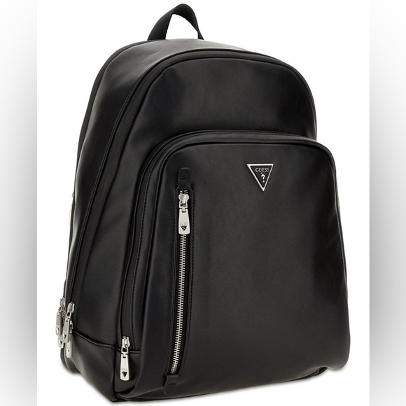 New GUESS Men's Scala Faux-Leather Backpack - Picture 4 of 5